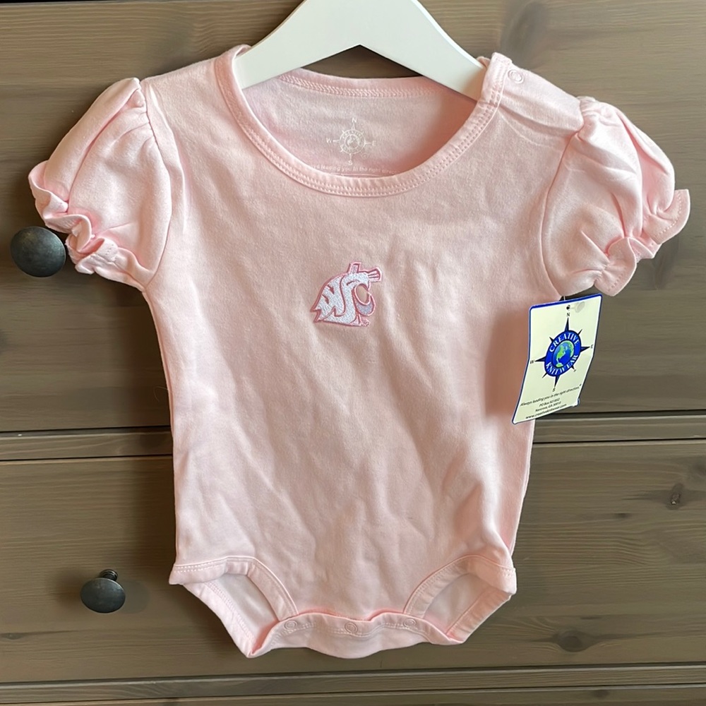 NWT Washington State University 6-9 month baby bodysuit